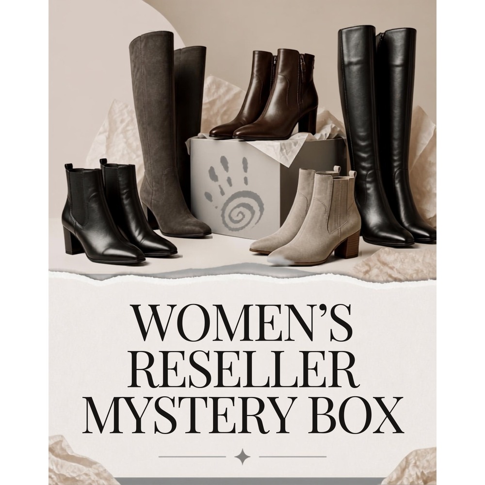 Womans Bulk BOOTS 5 Pounds Various Sizes & Styles Reseller Bundle Box